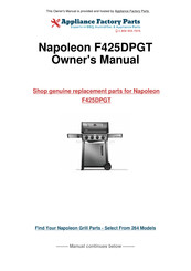 Napoleon F425DPGT Owner's Manual