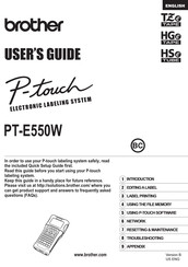 Brother P-touch PT-E550WSP User Manual