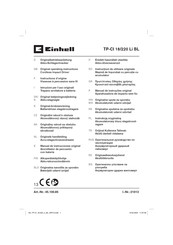 EINHELL TP-CI 18/220 Li BL Original Operating Instructions