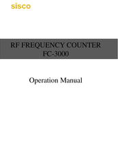 SISCO FC-3000 Operation Manual