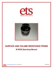 ETS M 803B Operating Instructions Manual