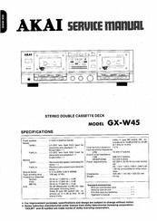 Akai GX-W45 Service Manual