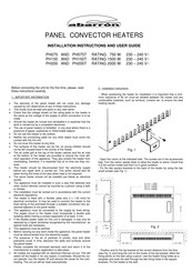 Gabarron PH075 Installation Instructions And User Manual