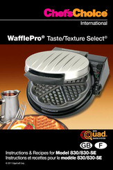 Chef'sChoice WafflePro Taste/Texture Select Instructions Manual