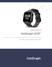 ActiGraph LEAP Instructions For Use Manual