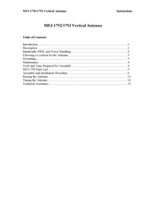MFJ Enterprises MFJ-1792 Instructions Manual