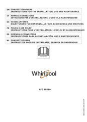 Whirlpool AFO ED5SO Instructions For The Installation, Use And Maintenance