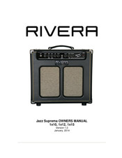Rivera Jazz Suprema Owner's Manual