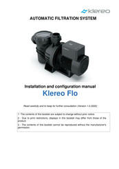 Klereo Flo Installation And Configuration Manual