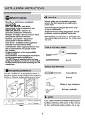 Keystone KSTAW12CE Installation Instructions