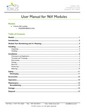 IOXUS iMOD096V083A23-XXA User Manual