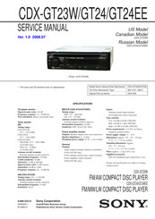 Sony CDX-GT24 Service Manual