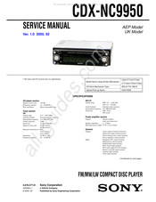 Sony CDX-NC9950 Service Manual