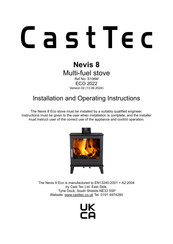 Cast Tec Nevis 8 Installation And Operating Instructions Manual