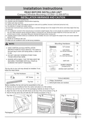 Frigidaire FHWC104WB1 Installation Instructions Manual