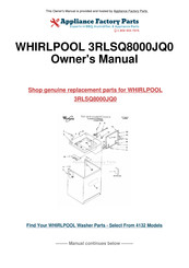 Whirlpool 3RLSQ8000 Use & Care Manual