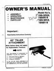 MTD 199-956A Owner's Manual