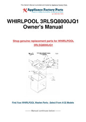 Whirlpool 3RLSQ8000JQ1 Use & Care Manual