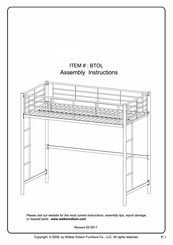 Walker Edison BTOL Assembly Instructions Manual