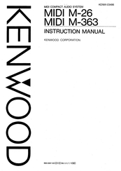 Kenwood MIDI M-26 Instruction Manual