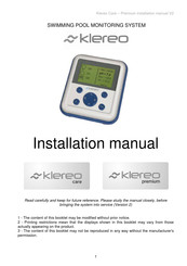 Klereo Care Installation Manual