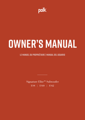 Polk Mono Signature Elite ES12 Owner's Manual