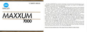 Minolta 7000 MAXXUM Owner's Manual