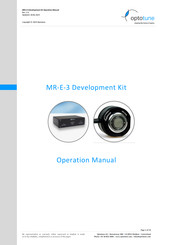 Optotune MR-E-3 Operation Manual