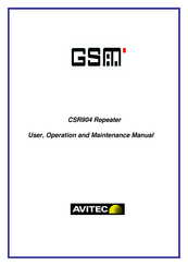Avitec GSM CSR904 User Operation And Maintenance Manual
