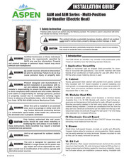 Aspen AAM 61 Installation Manual