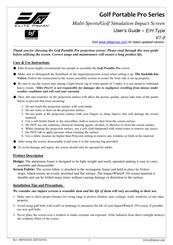 Elite ProAV Golf Portable Pro Series User Manual