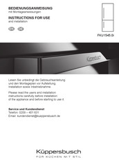 Kuppersbusch FKU1545.0i Instructions For Use And Installation
