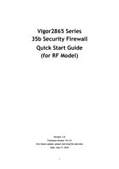 Draytek Vigor2865V Quick Start Manual