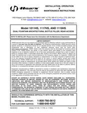 Haws RIVIVE HYDRATION STATION 1119HS Installation, Operation & Maintenance Instructions Manual