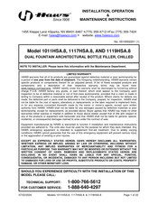 Haws RIVIVE HYDRATION STATION 1119HSA.8 Installation, Operation & Maintenance Instructions Manual