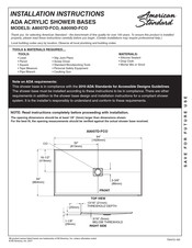 American Standard ADA A8009D-FCO Installation Instructions Manual