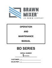 NBE BRAWN MIXER BDF75 Operation And Maintenance Manual