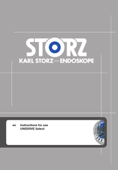 Storz UNIDRIVE Select Instructions For Use Manual