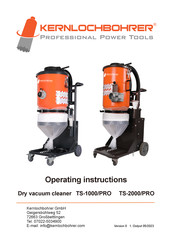 Kernlochbohrer TS-2000/PRO Operating Instructions Manual