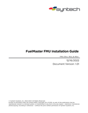 Syntech FuelMaster FMU 25 Series Installation Manual