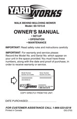 Yardworks 60-1615-8 Owner's Manual