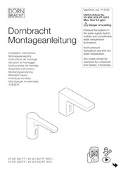 Dornbracht 44 521 831-FF 0010 Installation Instructions Manual