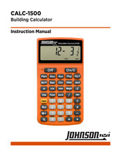 Johnson Level & Tool CALC-1500 Instruction Manual