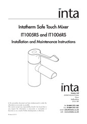 Inta IT1006RS Installation And Maintenance Instructions Manual