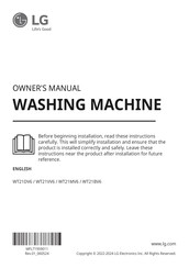 LG WT21MV6 Owner's Manual