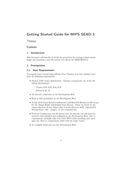 MIPS SEAD-3 Getting Started Manual