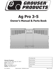 Grouser Products Ag Pro 3-5 Owner's Manual