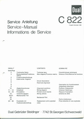 Dual C 822 Service Manual