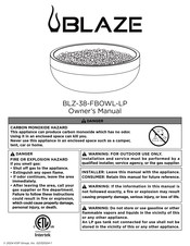 Blaze BLZ-38-FBOWL-LP Owner's Manual