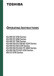 Toshiba 43V58 Series Operating Instructions Manual